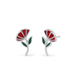 BOMA Red Carnation Stud Earrings