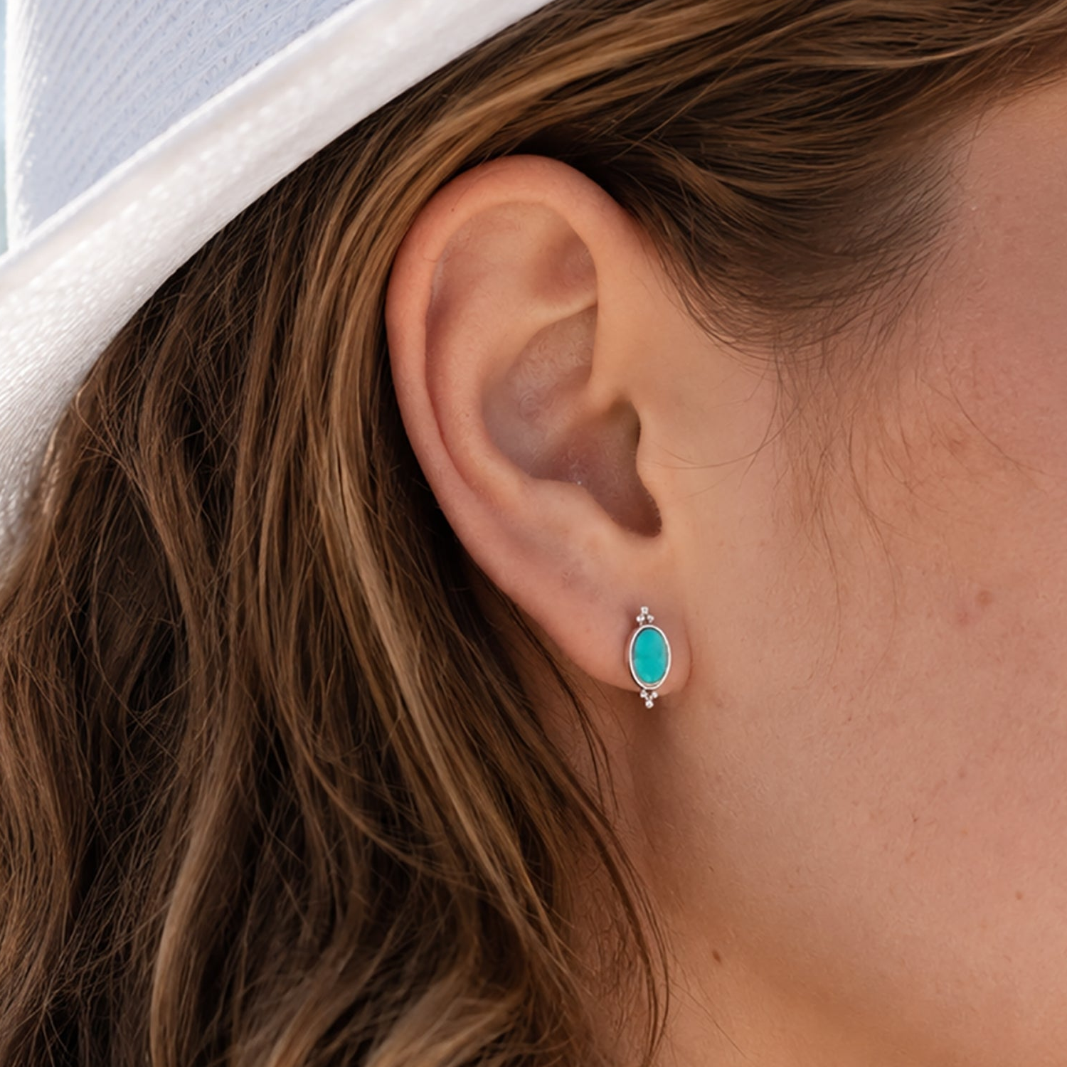 BOMA Sierra Turquoise Stud Earrings