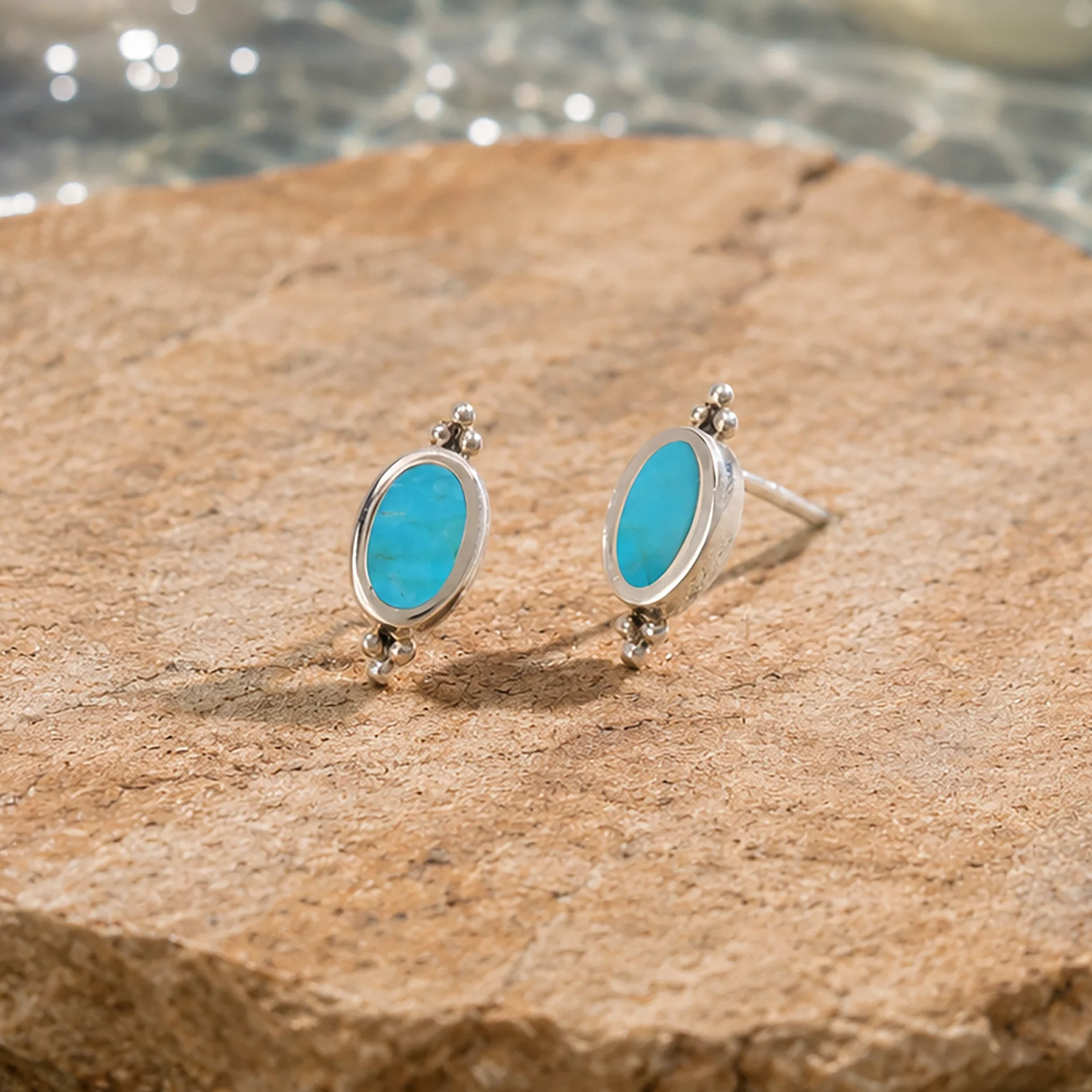 BOMA Sierra Turquoise Stud Earrings