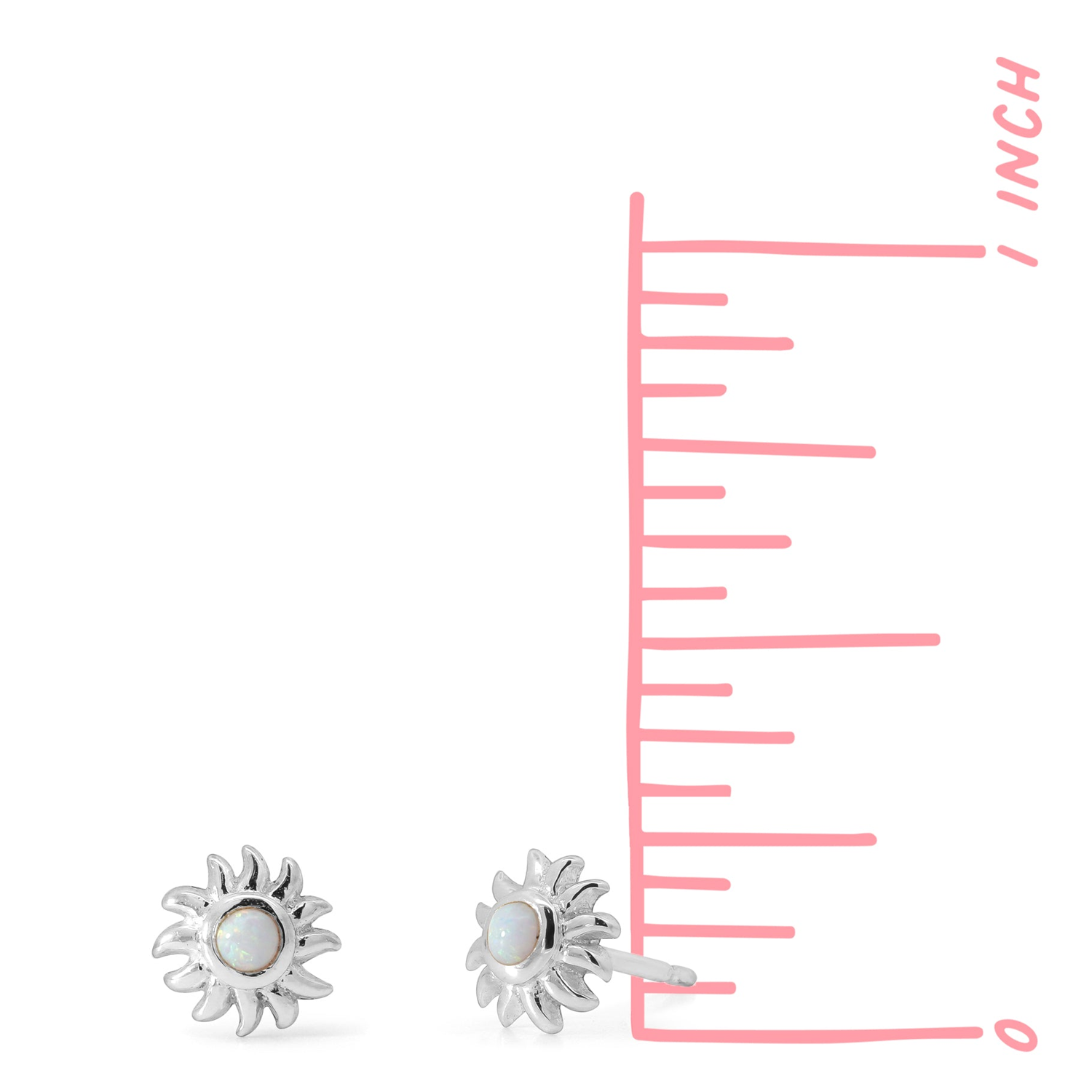 BOMA Clare Sunburst Studs with Opal