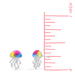 BOMA Rainbow Jellyfish Stud Earrings