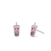 BOMA Pink Bubble Tea Stud Earrings