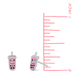 BOMA Pink Bubble Tea Stud Earrings
