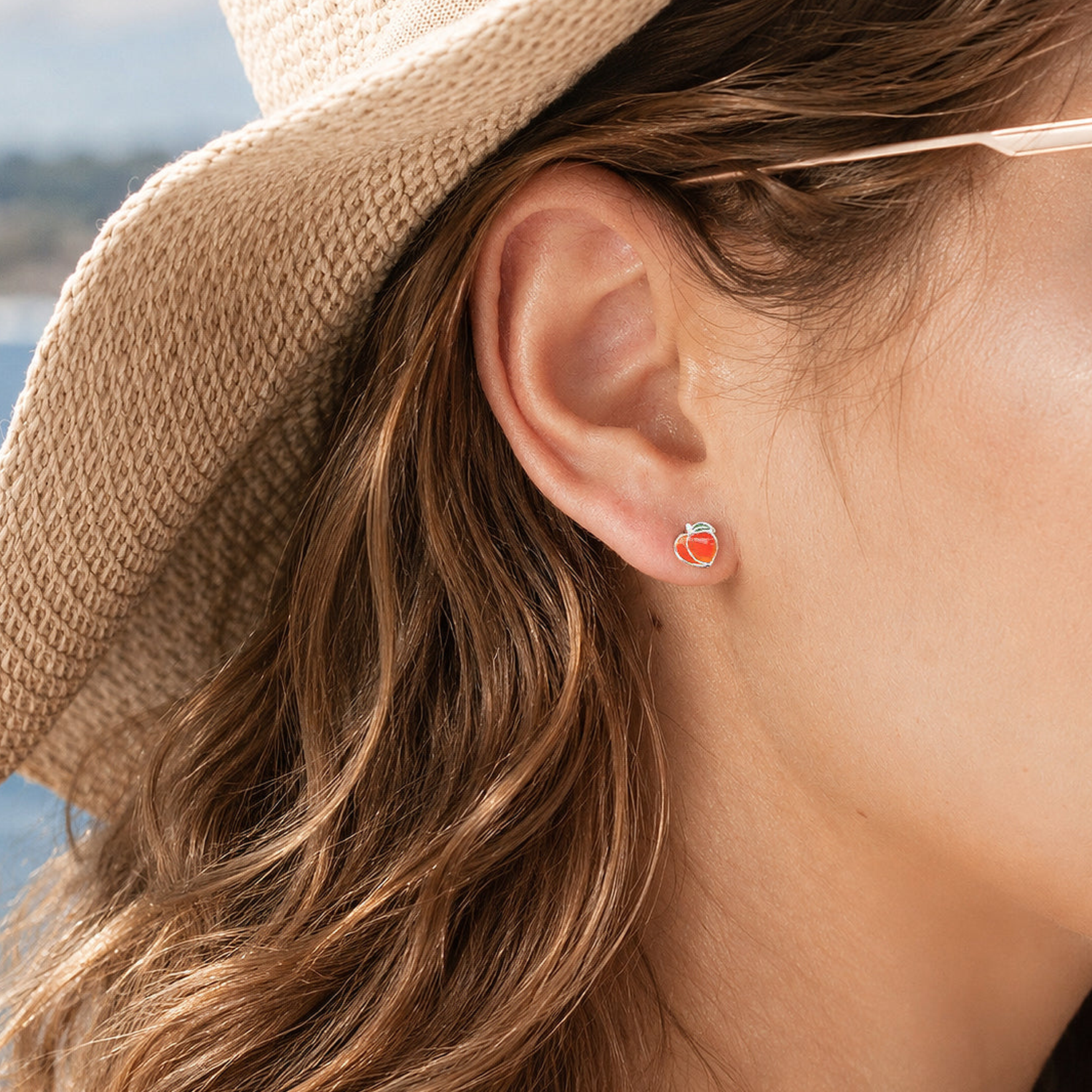 BOMA Peach Stud Earrings