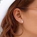BOMA Pink & White Stripe Flip Flop Studs