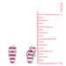 BOMA Pink & White Stripe Flip Flop Studs