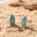 BOMA Ocean Wave Surfboard Stud Earrings