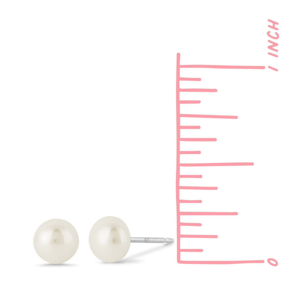 Boma Sterling Silver Post Earring - White Pearl    