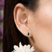BOMA Halo Teardrop Stud Earrings - Onyx
