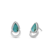 BOMA Halo Teardrop Stud Earrings - Turquoise