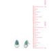 BOMA Halo Teardrop Stud Earrings - Turquoise