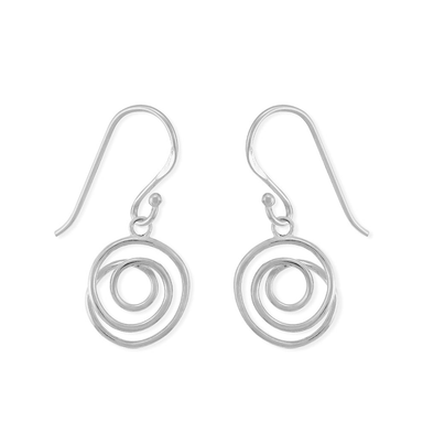 BOMA Round Spiral Curl Dangle Earrings
