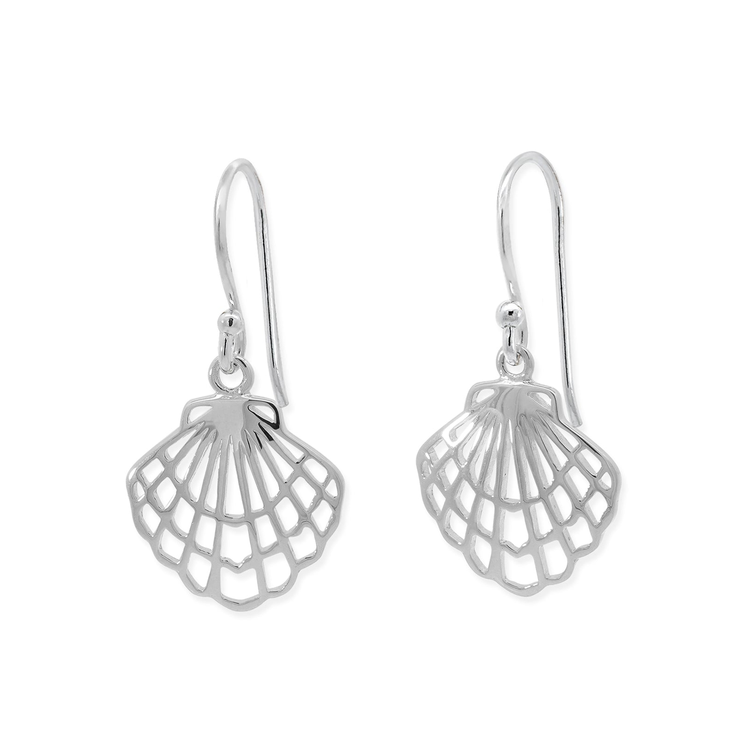 BOMA Outline Scallop Shell Dangle Earrings
