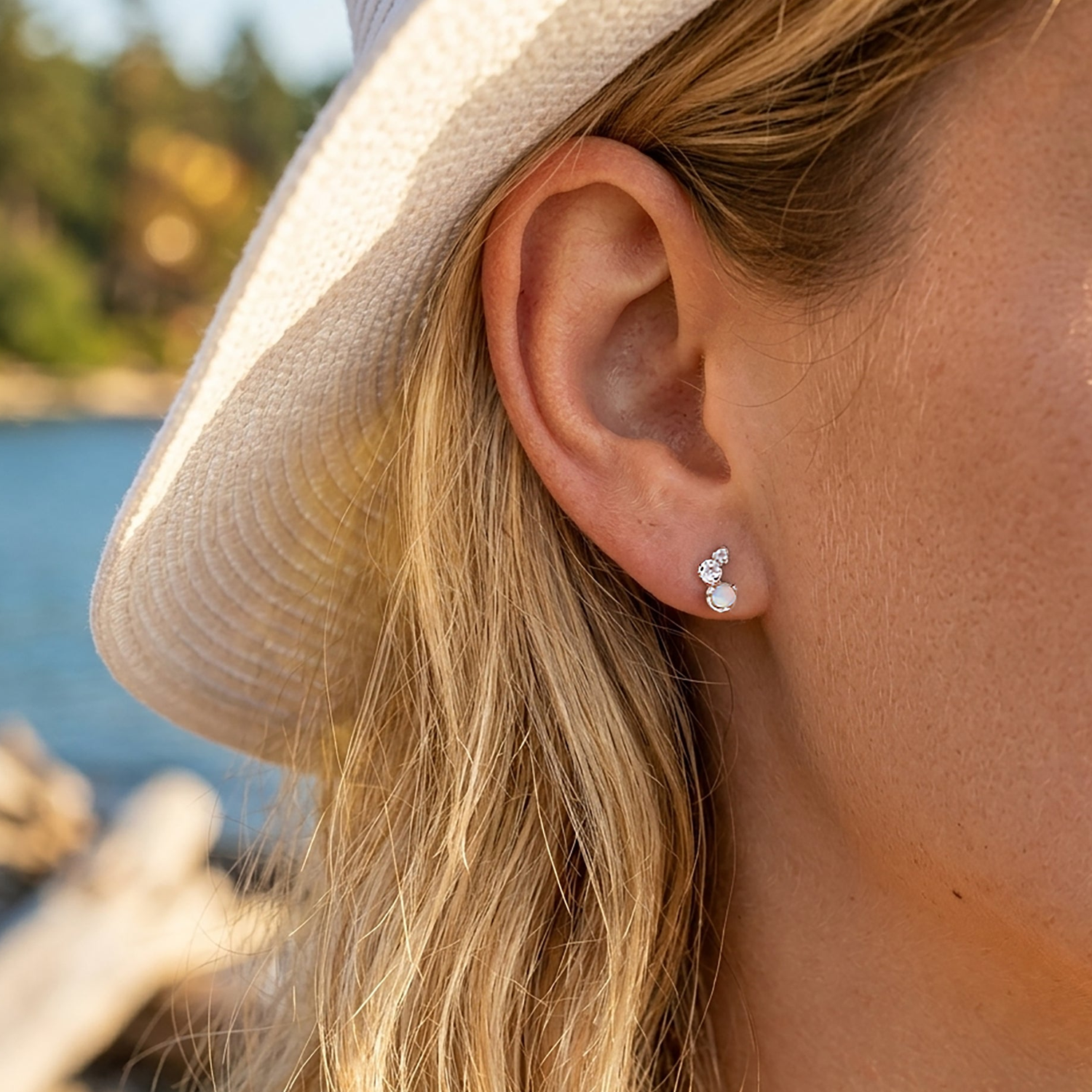 BOMA Twinkle Studs with Opal