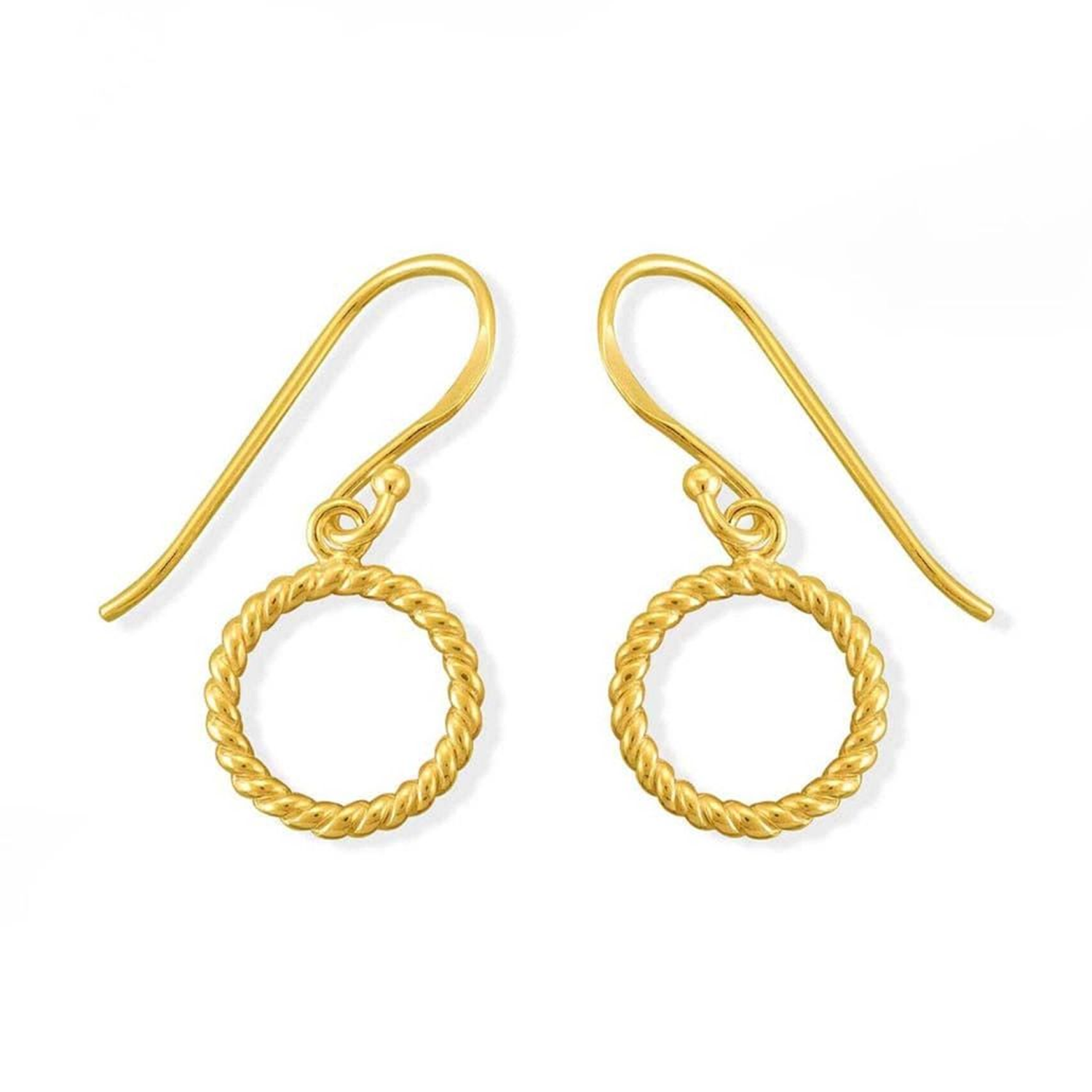 BOMA Rope Circle Dangles Earrings - Gold