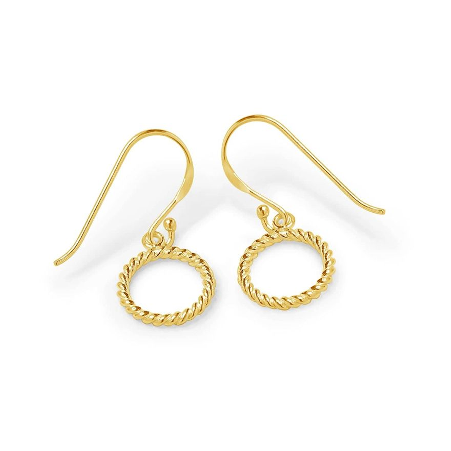 BOMA Rope Circle Dangles Earrings - Gold