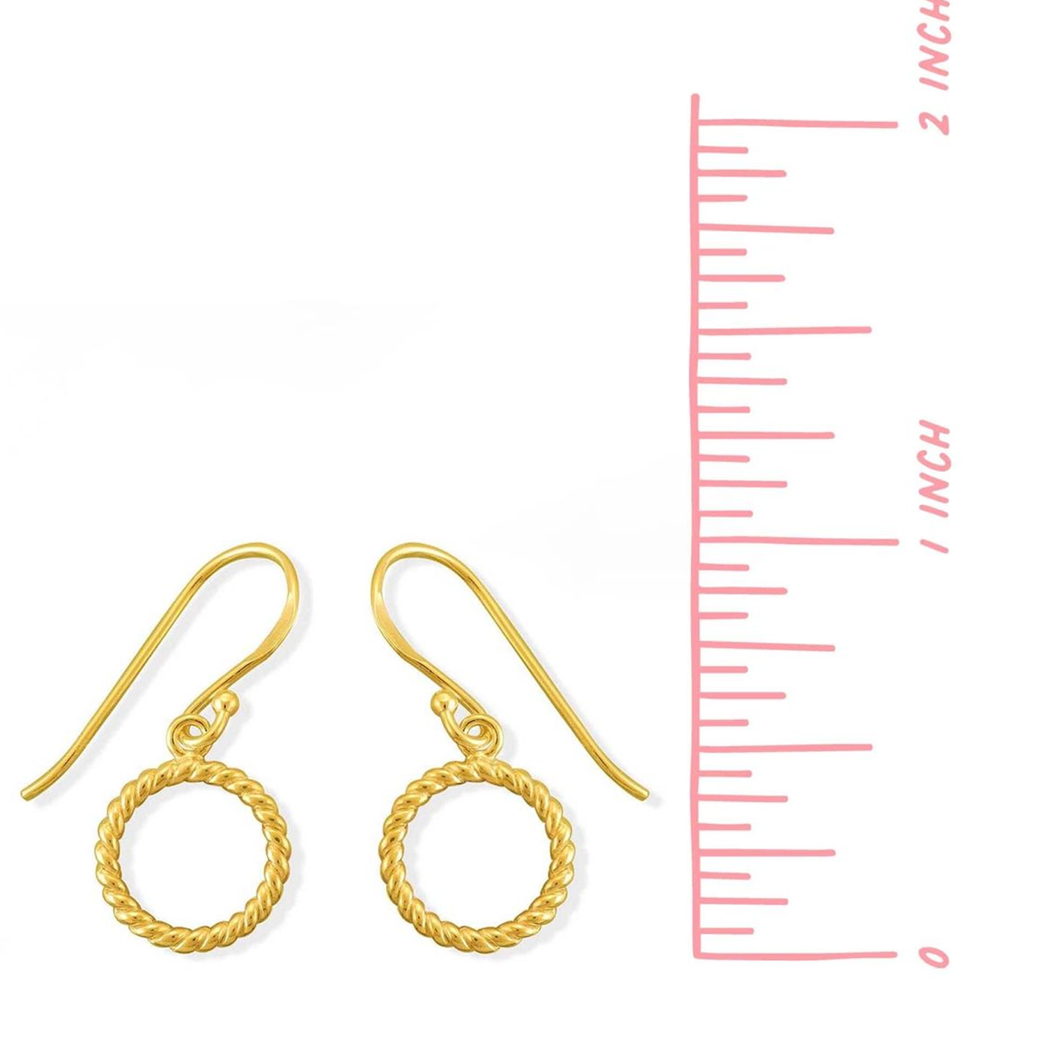 BOMA Rope Circle Dangles Earrings - Gold