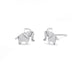 Boma Sterling Silver Post Earrings - Elephant Origami    