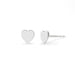 Boma Sterling Silver Post Earrings - Heart Smooth Finish    