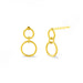 Boma 14KT Gold Plated Double Hoop Post Earrings    