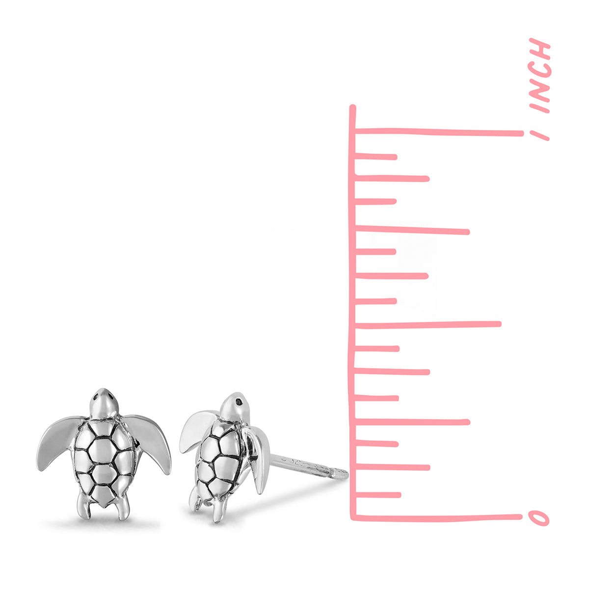 Boma Sterling Silver Post Earrings - Turtle    