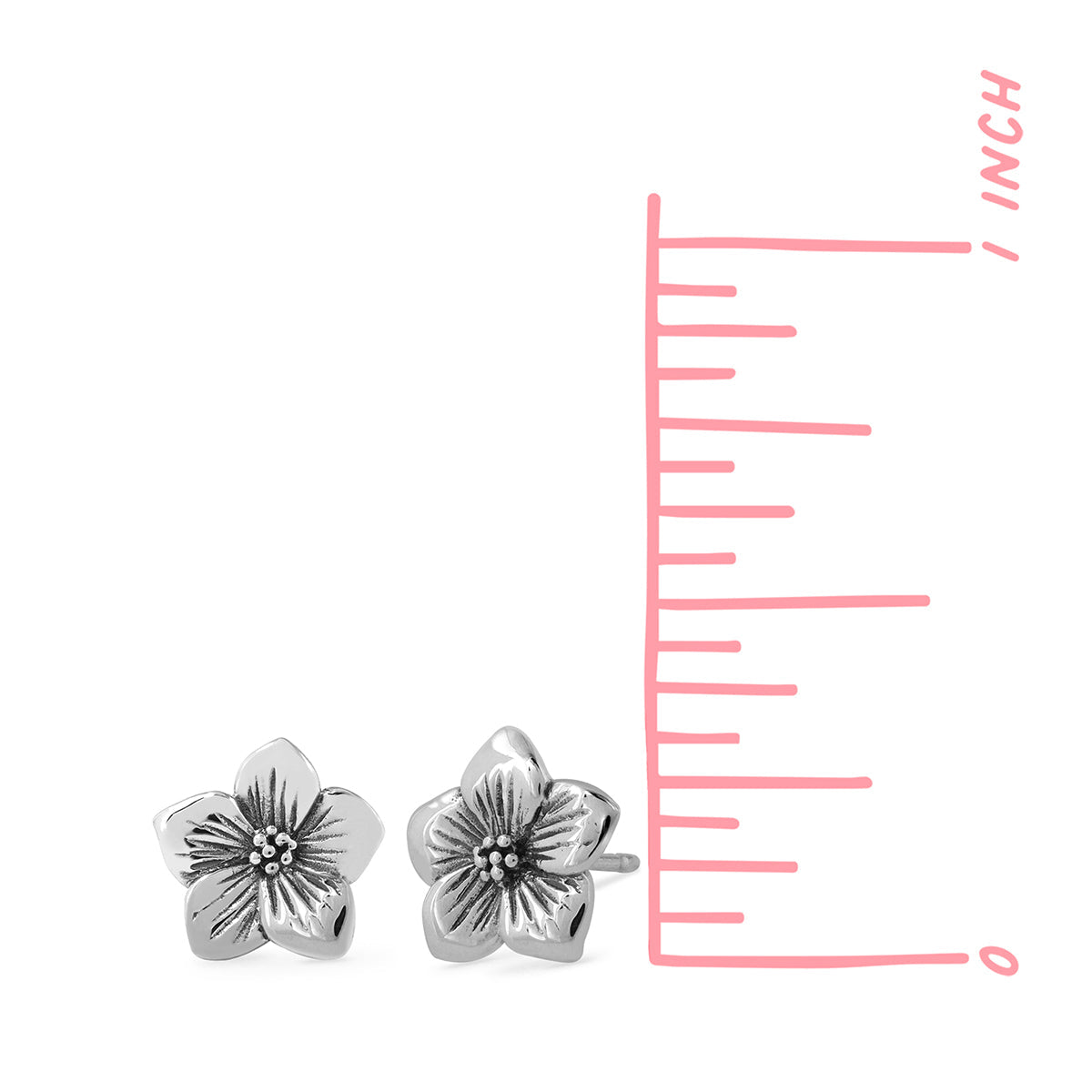 Boma Sterling Silver Post Earrings - Flower    