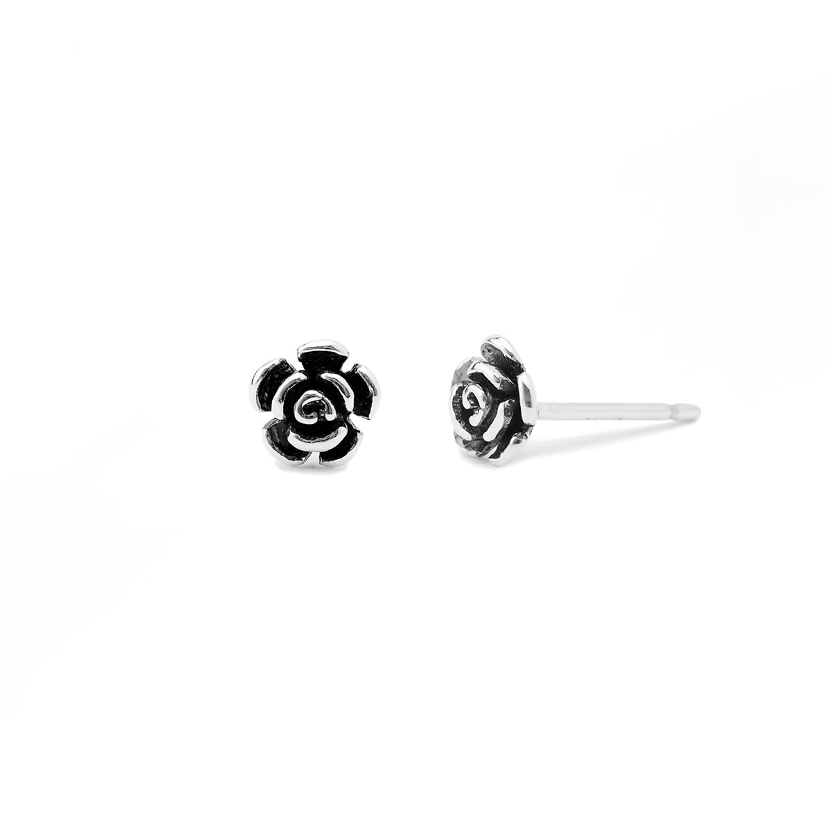 Boma Sterling Silver Post Earrings - Rose    