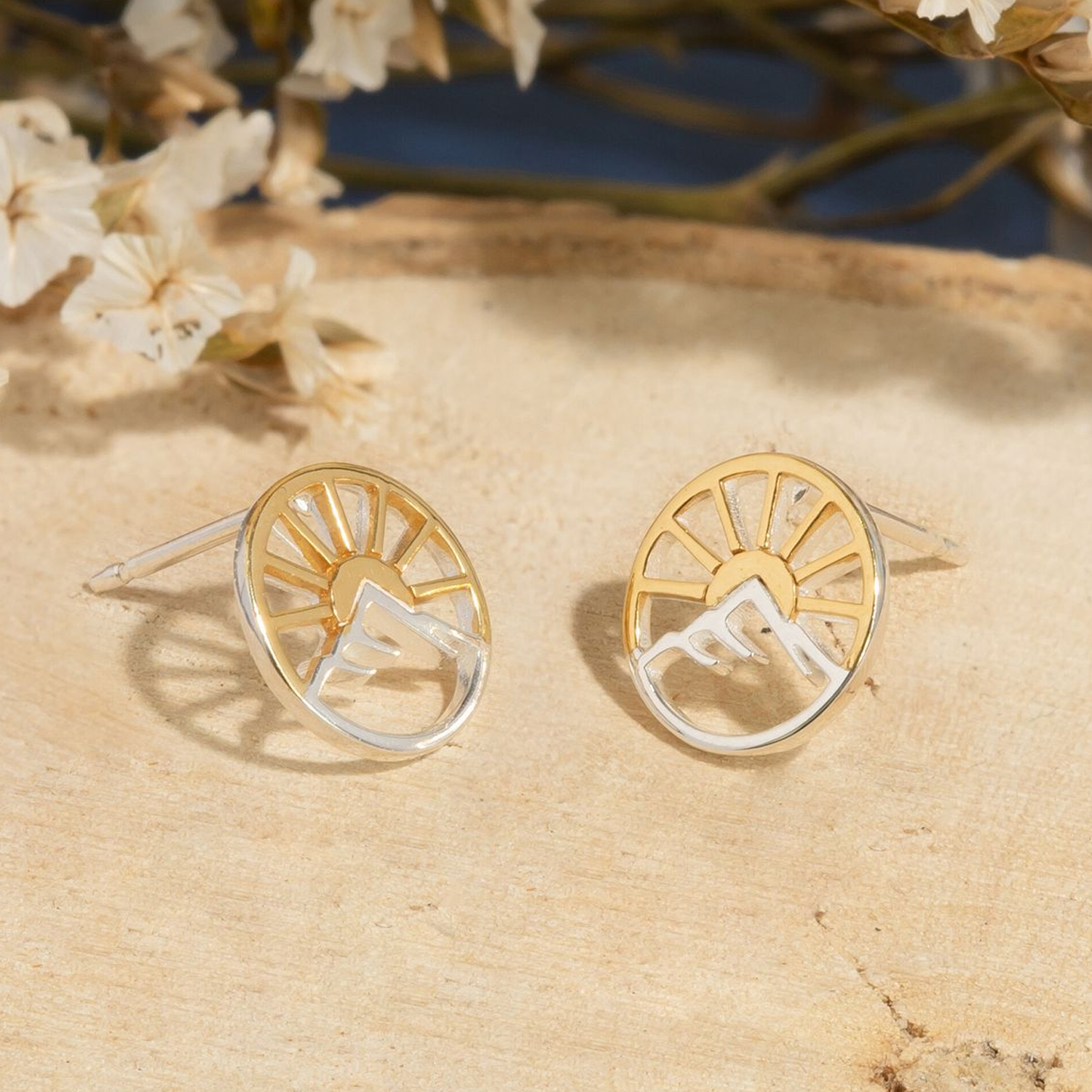 BOMA Radiant Sunrise Studs - Gold and Silver