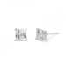 BOMA Aria Step Cut Gemstone Studs - White Topaz