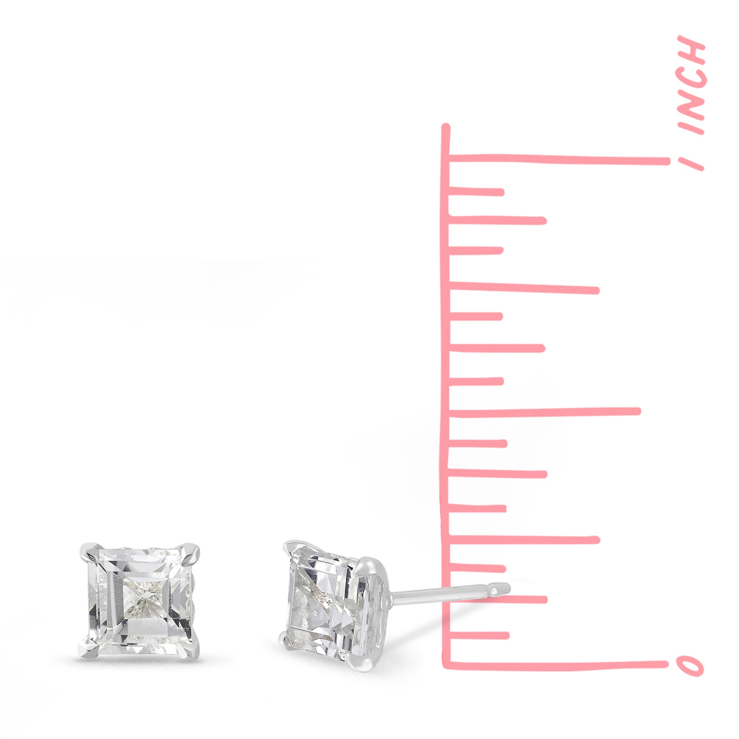 BOMA Aria Step Cut Gemstone Studs - White Topaz