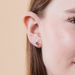BOMA Aria Round Gemstone Studs - Amethyst with White Topaz