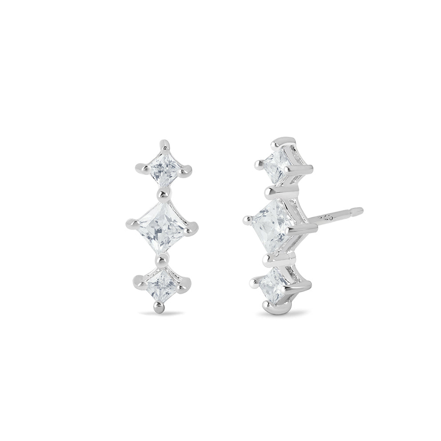 BOMA Clare 3-Dot Cubic Zirconia Studs
