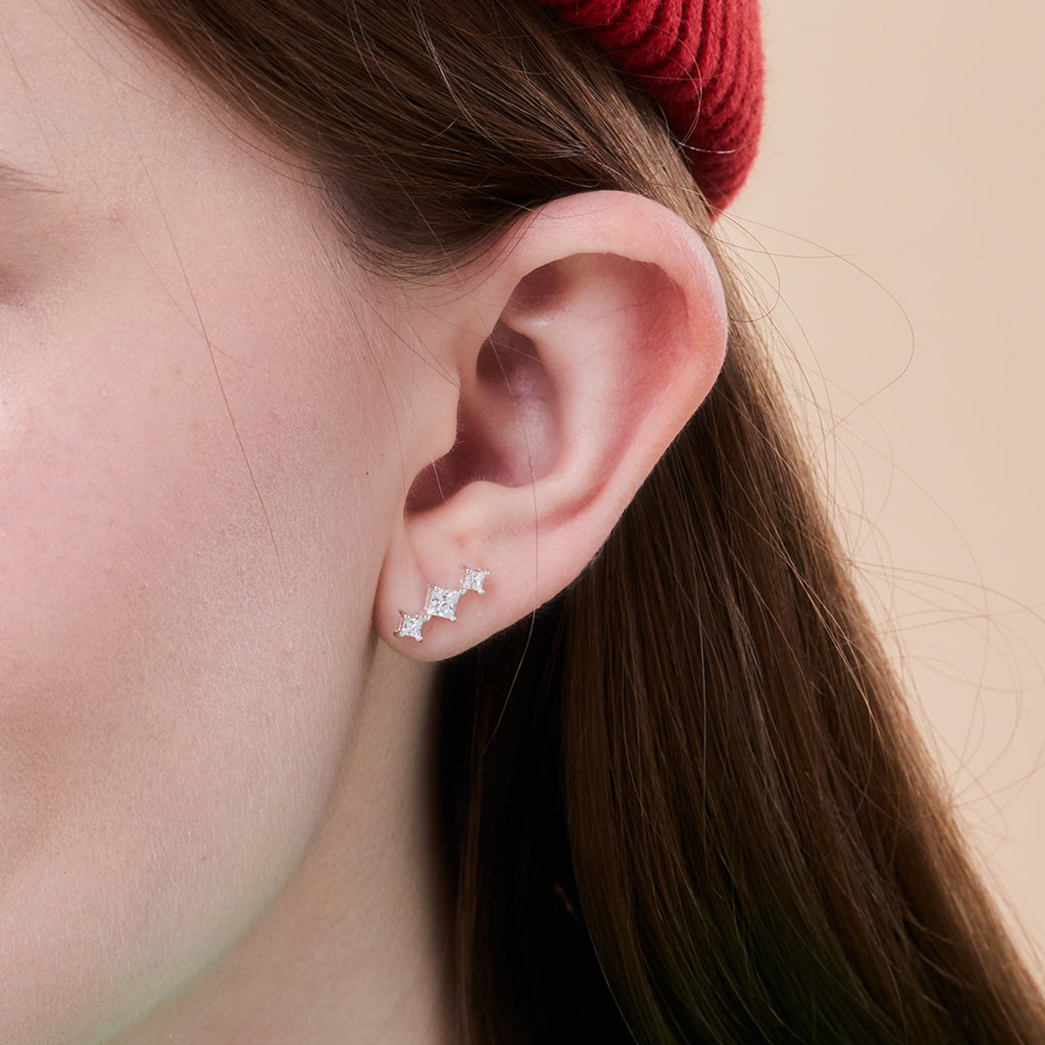 BOMA Clare 3-Dot Cubic Zirconia Studs