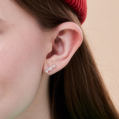 BOMA Clare 3-Dot Cubic Zirconia Studs