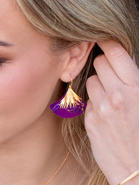 Holly Yashi Aster Earrings - Plum