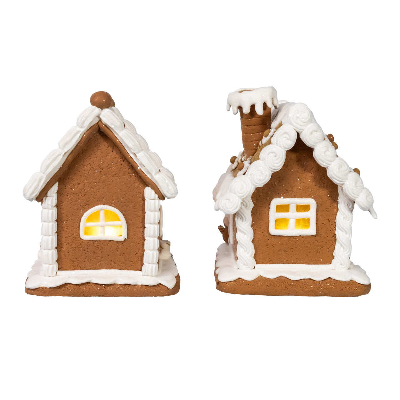 LED Gingerbread House with Santa or Snowman (Single) - Random Style