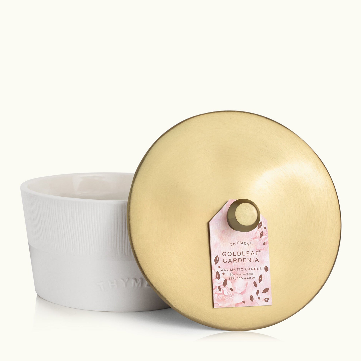 THYMS Goldleaf Gardenia Statement 3-Wick Candle