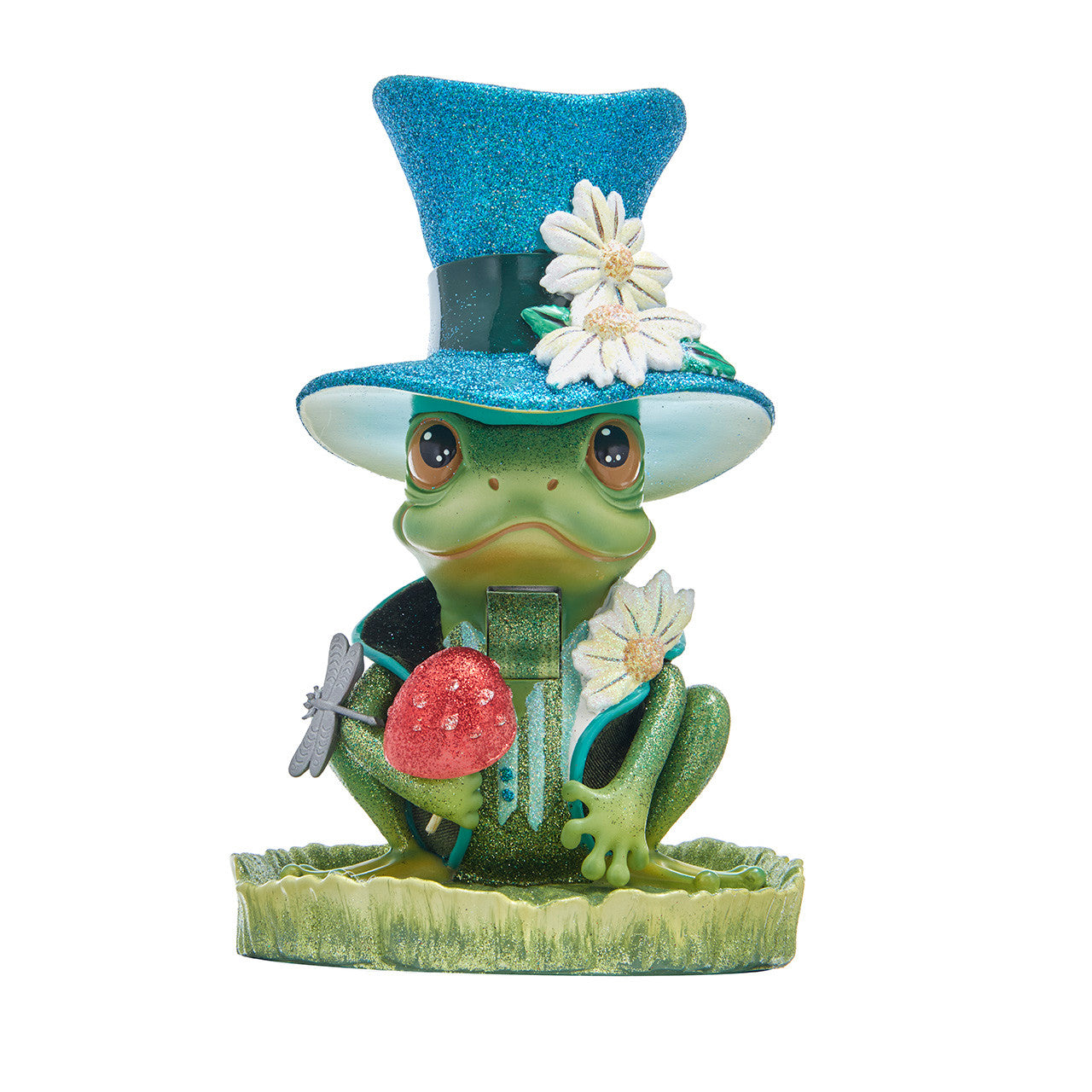 Hollywood Nutcrackers Frog On Lilypad 10" Nutcracker