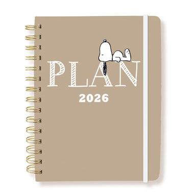 Peanuts Plan 2026 18-Month 6x8 Hardbound Spiral Planner