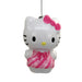 Hello Kitty Pink & White Stripe Decoupage Ornament