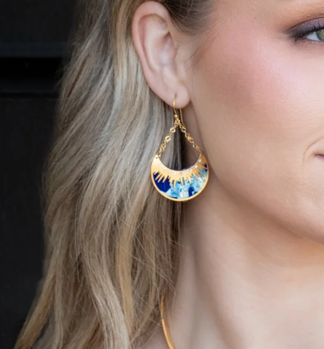 Holly Yashi Selena Earrings - Midnight Blue