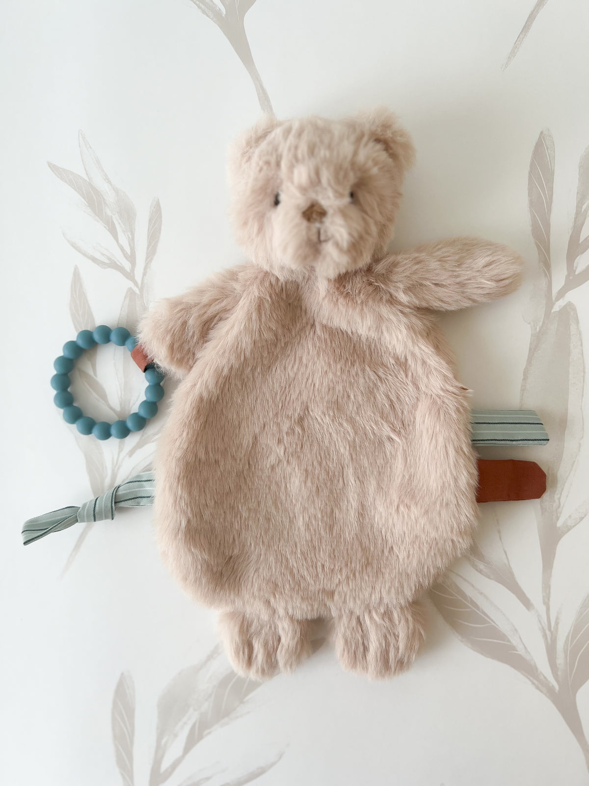 Mon Ami Baldwin Bear Plush and Silicone Teether Toy