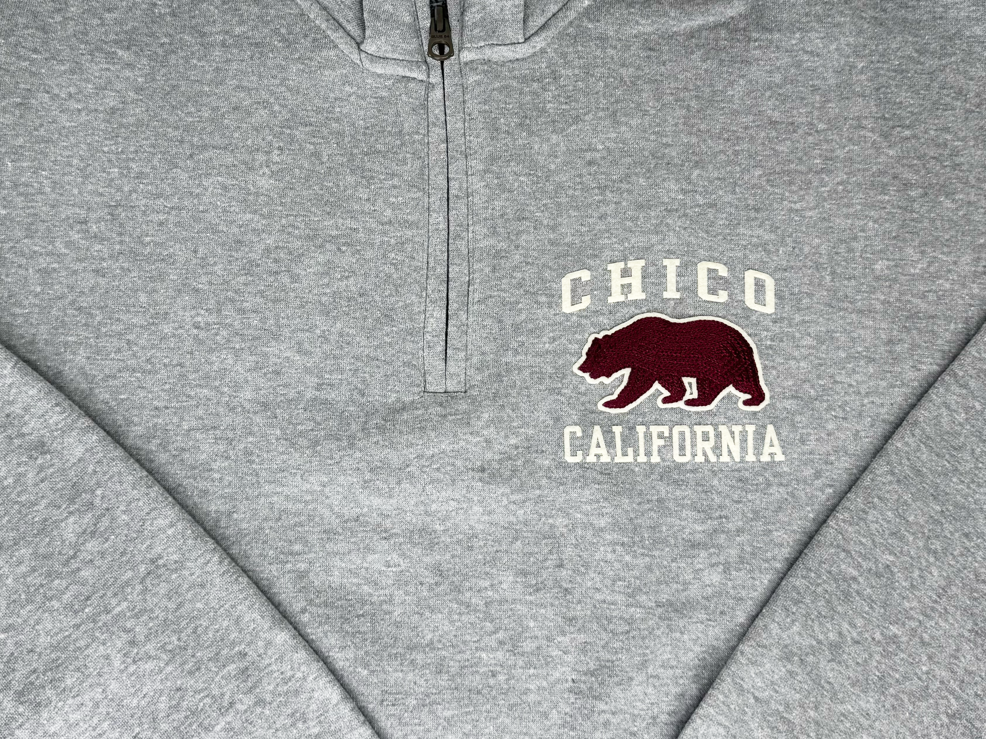 Chainmail Bear Logo Chico Quarter Zip Sweatshirt