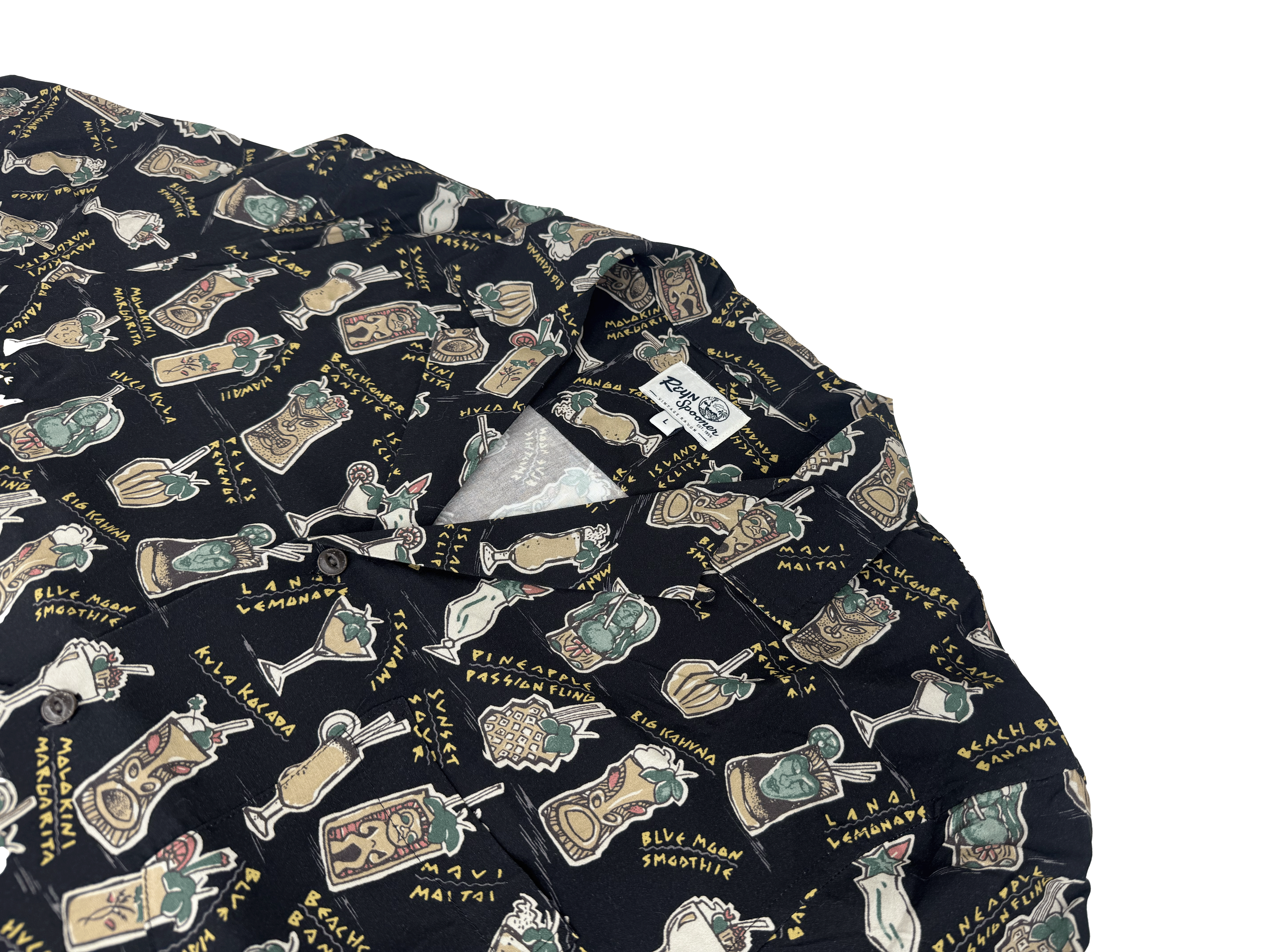 Reyn Spooner Maui Mai Tai Button Front Short Sleeve Camp Shirt