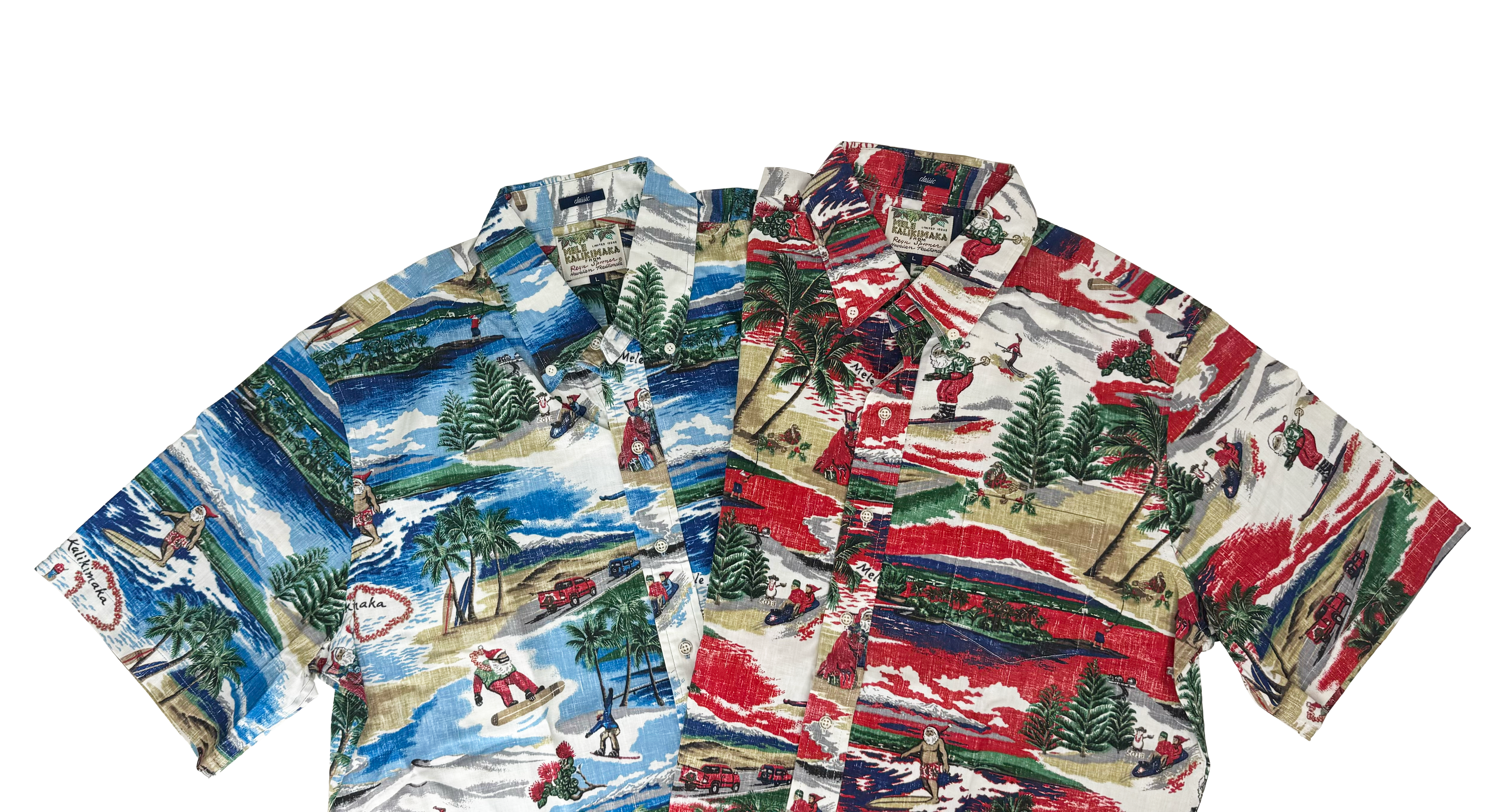 REYN SPOONER Annual Hawaiian Christmas Button Down Shirt - 2019