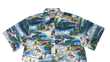 REYN SPOONER Annual Hawaiian Christmas Button Down Shirt - 2019