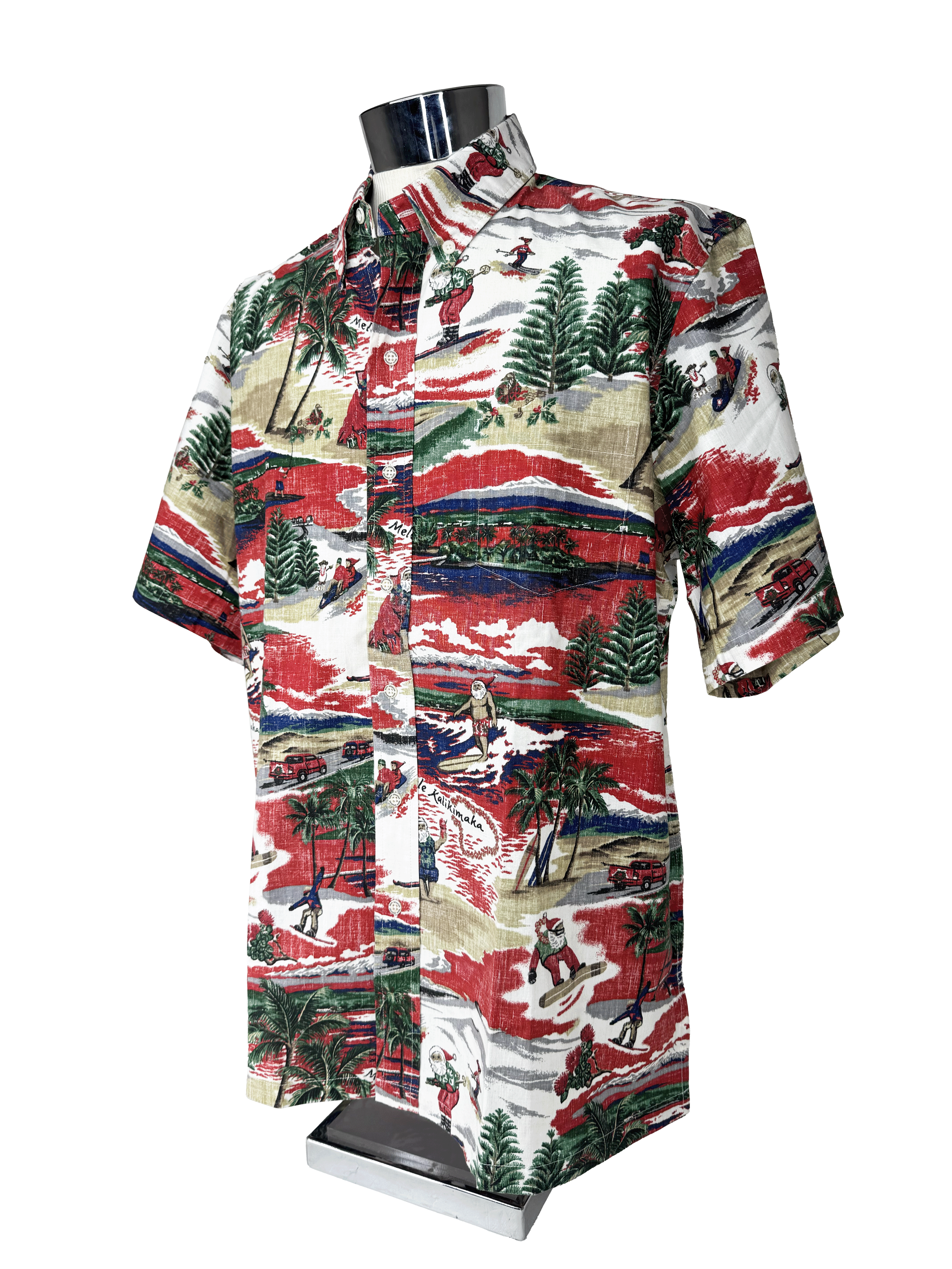REYN SPOONER Annual Hawaiian Christmas Button Down Shirt - 2019 POMPEIAN RED M 3262375.1