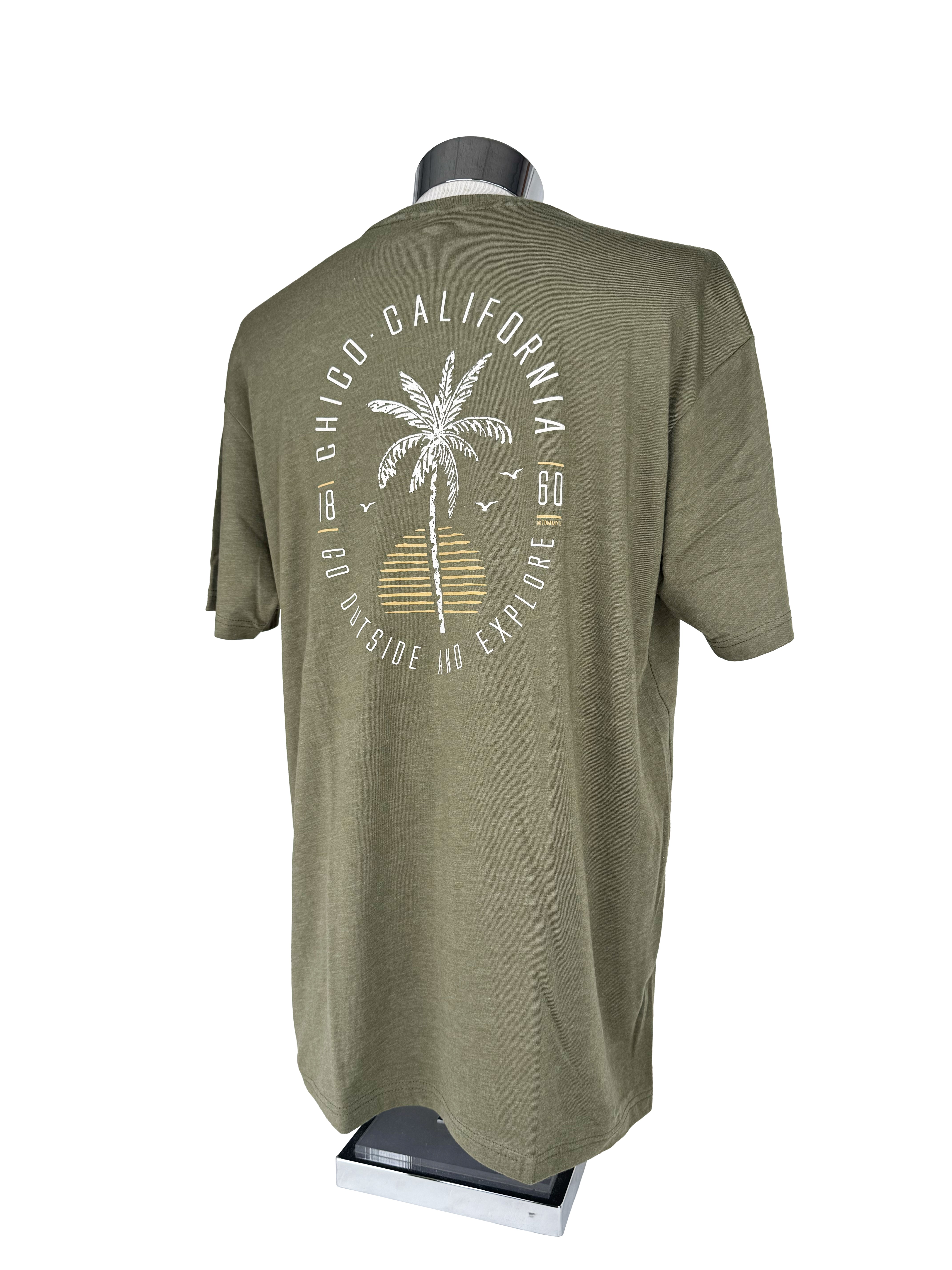 Tall Oval Palm Logo Chico T-Shirt Military Green S 3280312.6