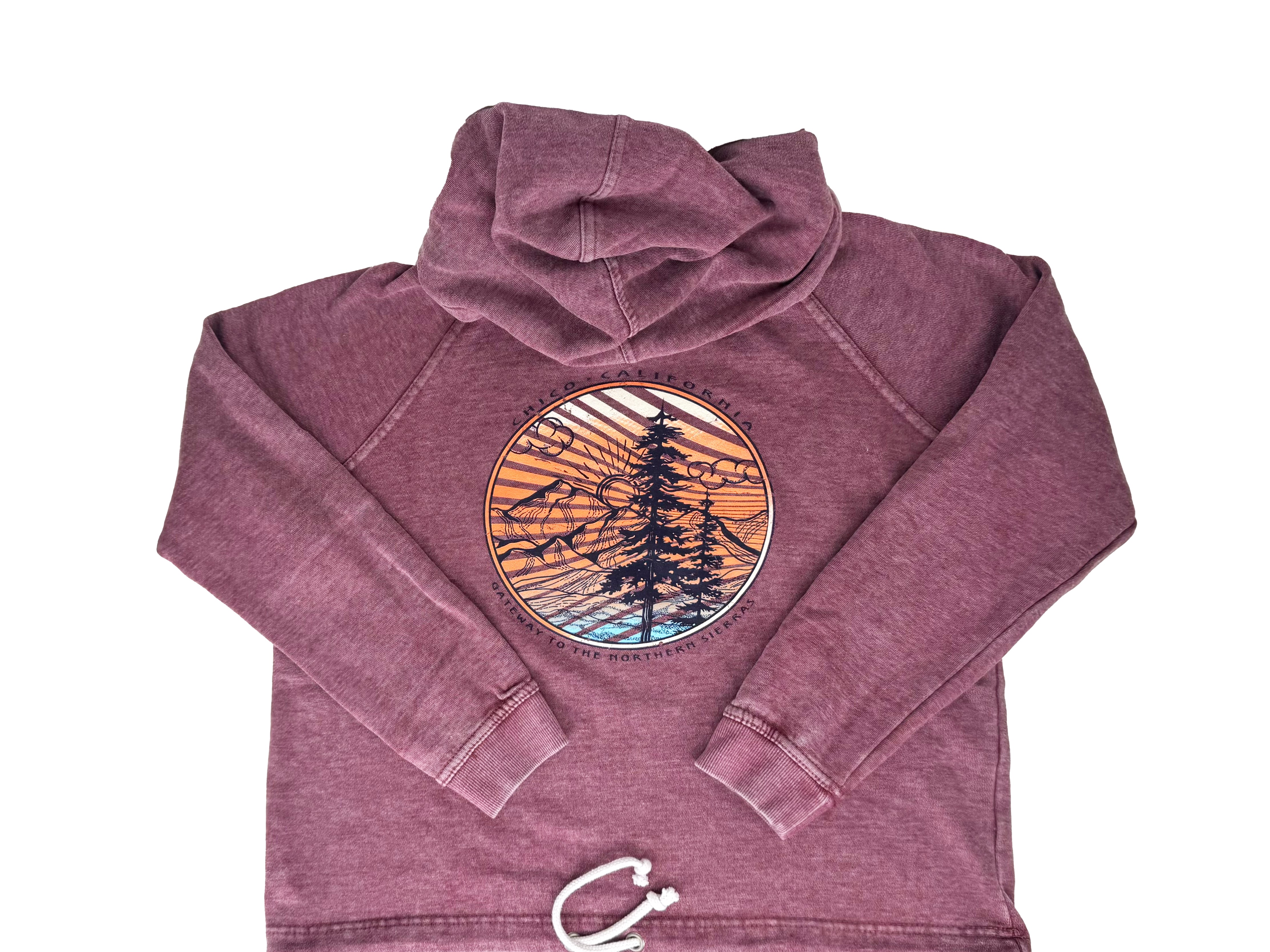 LAKESHIRTS Cranberry Pickled Mountain Chico - Womens Hooded Sweatshirt