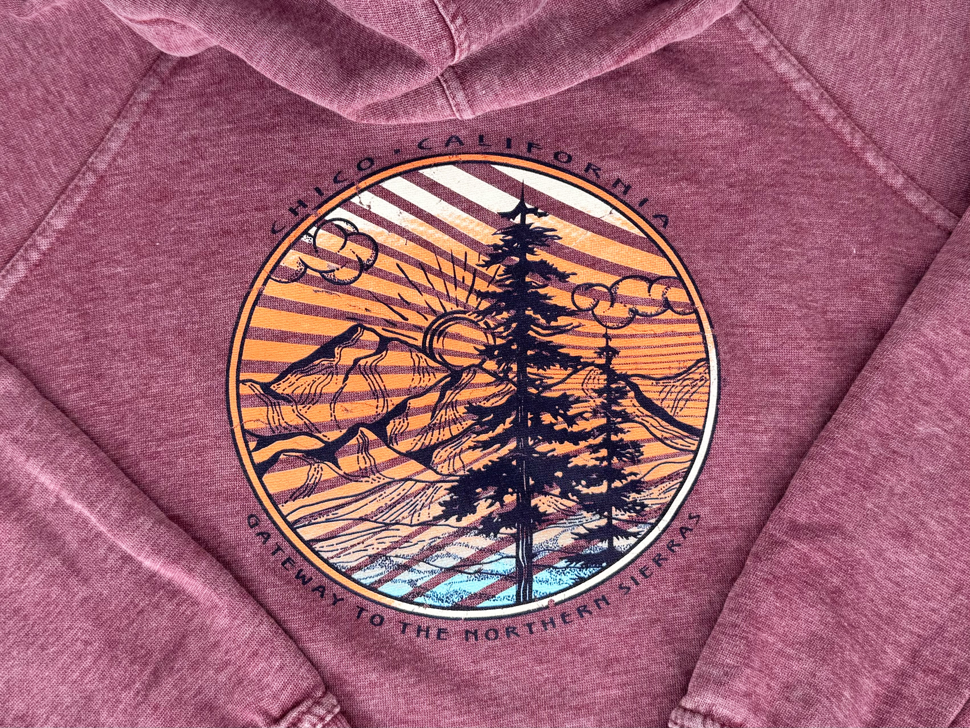 LAKESHIRTS Cranberry Pickled Mountain Chico - Womens Hooded Sweatshirt